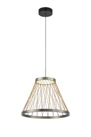 M8980  Spider 40cm Pendant 20W LED 3000K Matt Brushed Grey/Brown